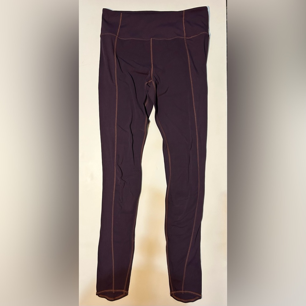 Athleta Deep Purple Leggings with Stitch Detail - Picture 2 of 4